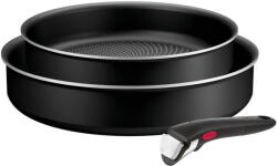 Tefal Tigai si seturi Set de 3 piese Tefal Ingenio Generous Cook L3129053, tigaie de 22/26 cm, mâner detașabil, indicator Thermo Signal, înveliș antiaderent Titanium - pcone