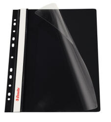 Esselte Dosar Plastic Cu Sina Si Multiperforatii Negru 10 Set Esselte (es13588s)