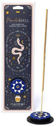 Celestial Magic füstölő szett - Hold-por báj (balti borostyán és oud), fa tartóval