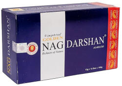 Golden Nag Darshan kézzel sodort masala füstölőpálcika - 12 doboz × 15 g