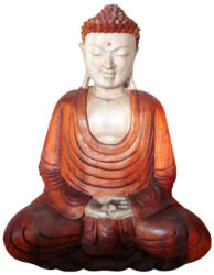 AwGift Kézzel Faragott Buddha Szobor - Ölbe Tett Kezek - 40 cm