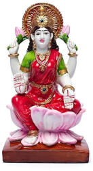  Laksmí hindu istenszobor lótuszokkal