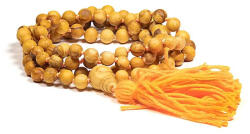  Palo Santo mala 108 gyönggyel, Guru-szemmel és csomókkal - körülbelül 52 cm