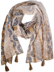 AwGift Nomad Sari - Nyári Stóla- 180x50cm - Marbella - Kávé és Arany