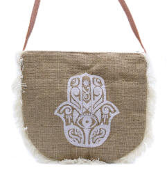 AwGift Rojtos Válltáska - Nyomtatott Hamsa