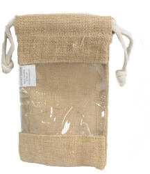 AwGift Kozepes Juta Ablakos Zacsko 20x12cm - 6 darabos csomag