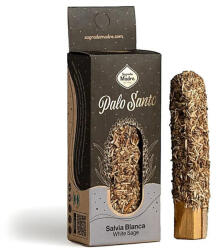 Sagrada Madre Palo Santo füstölőpálca fehér zsályával burkolva - két szent növény (Sagrada Madre)