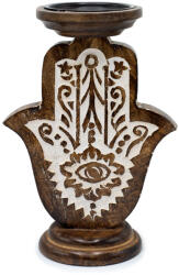 AwGift Mangófa Gyertyatartó - Hamsa - Nagy 25x18cm