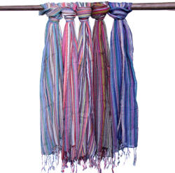 AwGift Indiai Boho Sál - 50x180 cm - Vegyes Lila - 10 db Csomag