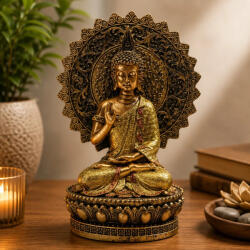  Buddha szobor „Megnyugtató aurával és trónnal