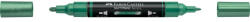Faber-Castell Akril marker kétvégű MULTIMARK 295 Faber-Castell metál zöld (FC185995) - tintasziget