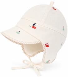  Pamutvászon nyári megkötős baseball sapka fülvédővel - Fehér hajós (44 cm fejkörfogat)