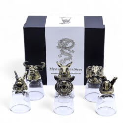 AwGift Bottom Up" likőrös pohár (50ml) - Mitikus lények - antik bronz
