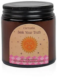 Carnatia Magic Within You szójagyertya - Keresse az igazságát (Lótusz-virág), üveg poharban