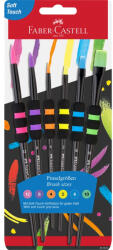 Faber-Castell Ecsetkészlet, 2, 4, 6, 8, 10, 12, puha tapintású kerek/lapos Faber-Castell fekete testszín (FC481622) - tintasziget