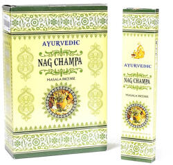  Ájurvédikus masala füstölőpálcika - Nag Champa, 15 pálcika, 23 cm