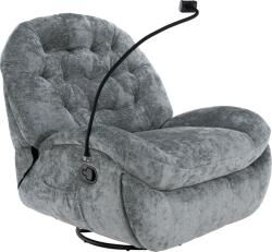 TEMPO KONDELA Scaun pivotant de lux, cu balansare, gri, DELMOR NEW