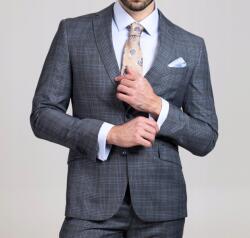  Férfi blézer szürke kockás Slim 182/100