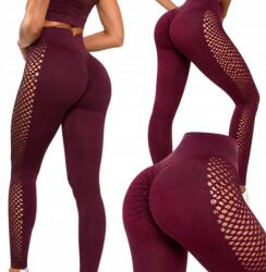 Verk Group Női Push Up Modellező Leggings Hosszú Magas Derék Fitnesz Bordó S/m (14673_BO_S/M)