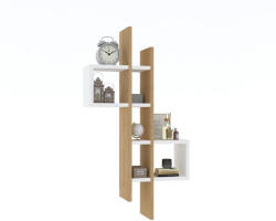 Hanah Home Fali polc, zafír tölgy és fehér 54x20x108 cm