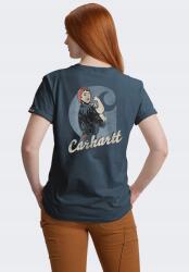 Carhartt Dearborn Rosie női póló XL Iron Blue "We Can Do It (.106903.EC2.S007)