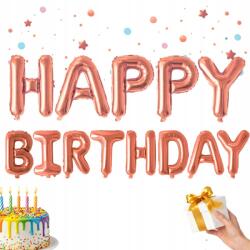 Verk Group Lufik Fólia Happy Birthday Girland Rózsaszín Felirat Születésnap Dekoráció