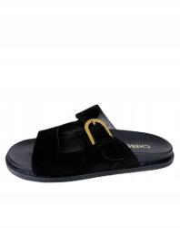 CheBello Flip-flop papucs CheBello 5045 bőr vastag alj fekete velúr 37 (5045)