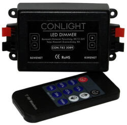 CONLIGHT Távirányítós Rádiófrekvenciás Dimmer 11 Gombos Fehér Ledszalaghoz (Vezérlő+Távirányító) (CON 782 3089)
