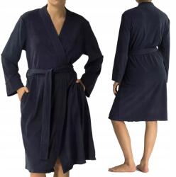 Atlantic Derékban Megkötős pamut női fürdőköpeny Atlantic SZL-002 L/XL (SZL-002 GRANATOWY)