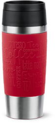 Tefal Termos Tefal Travel Mug Classic N2020410, inox, 0.36 L, 100% etanș, functie Quick Press, argintiu & rosu