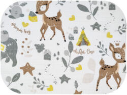 Bergon Színes mintás textil pelenka 70x80 cm-Barna állatok