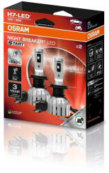 OSRAM Set 2 Becuri Night Breaker Led Start H7 +230% Blister Omologare Rar