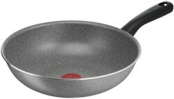 Tefal Tigai si seturi Tigaie wok Tefal Cook Natural B5791902, 28 cm, invelis antiaderent Mineralia, indicator Thermo-Signal, gri