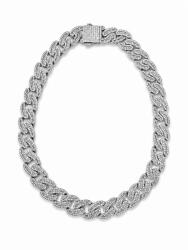 ElectraStore Colier Cuban Silver Unisex (C4957)