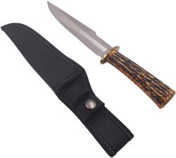 Depox Cutit de vanatoare DEPOX®, Bone Trace, 30.5 cm, otel inoxidabil, bej, teaca inclusa (1234)
