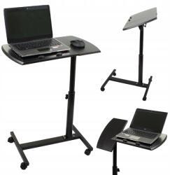 VERK GROUP Mobil Laptop Asztal Gurulós Állítható Dőlésszögű Íróasztal (06203)