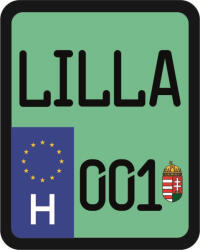  Rendszám matrica rollerre (LILLA-001)