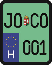  Rendszám matrica rollerre (JOCO-001)