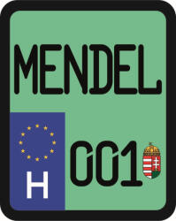  Rendszám matrica rollerre (MENDEL-001)