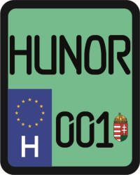  Rendszám matrica rollerre (HUNOR-001)