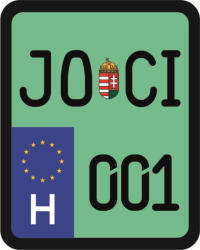  Rendszám matrica rollerre (JOCI-001)