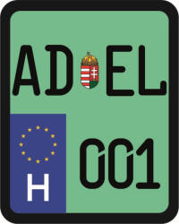  Rendszám matrica rollerre (ADEL-001)