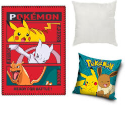  Pokémon Battle Eevee polár takaró, párnahuzat és párna szett 3 db-os (EKING0821)