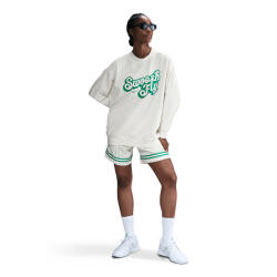 Nike Swoosh Fly Women's Dri-FIT Oversized French Terry Basketball Sweatshirt Sail/Stadium Green női pulóver fehér zöld