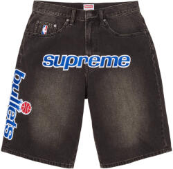 SUPREME x Mitchell & Ness Washington Bullets Baggy Denim Short 'Washed Black' - EU 34