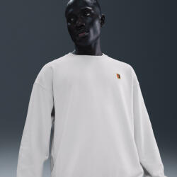 Nike NikeCourt Men's French Terry Crewneck Top Phantom férfi pulóver szürke