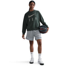 Nike Swoosh Fly Women's Dri-FIT French Terry Crew-Neck Basketball Sweatshirt Vintage Green/Jade Horizon/White női pulóver zöld
