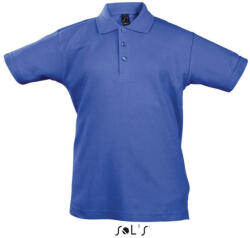 SOL'S Gyerek SUMMER II KIDS galléros pamut póló, SOL'S SO11344, Royal Blue-12A (so11344ro-12a)