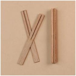  Mini kereszt alakú fa kanóc, 5db, 6x0, 6 cm (KAFK606)