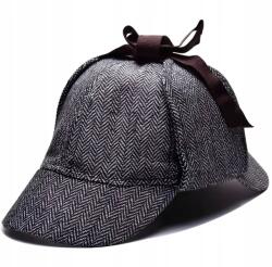  Sherlock Holmes Deerstalker sapka 55 cm szürke detektív sapka (VA-1104477612)